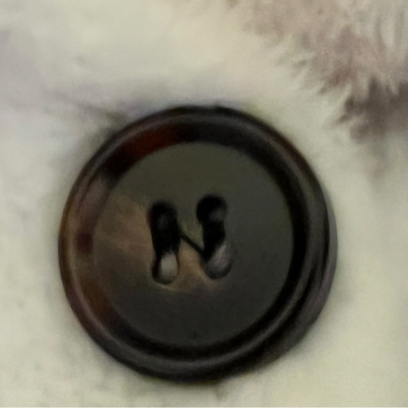 Teddy Bear Jacket Buffalo Plaid With Faux Flap Pocket Teddy Tan and White - Picture 5 of 9